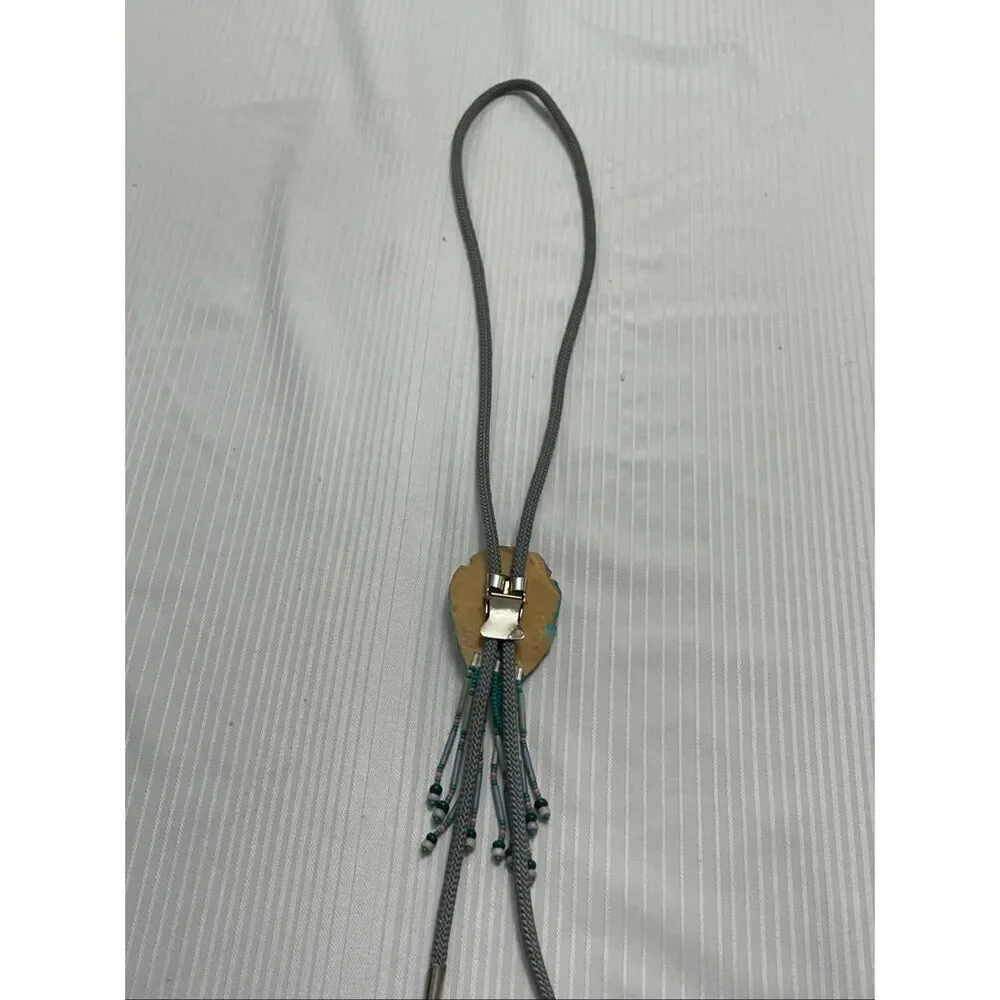 Vintage Desert Mountain Scene Southwestern Bolo Tie Rare